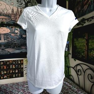 White Moisture Whicking Activecool Turbofreeze Cooling Sport Shirt Small
